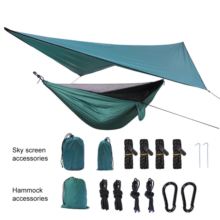 ชุดฉากหลังเปลญวนมุ้งกันยุงสภาพอากาศกลางแจ้ง, 360x290cm Lake Green