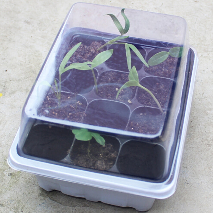 ถาดต้นกล้าSproutแผ่น 12 หลุมNursery Potsถาดฝาปิดสำหรับสวนบอนไซเรือนกระจกขนาดเล็กเนอสเซอรี่แผ่น, 12 Holes, 5pcs 12 Holes