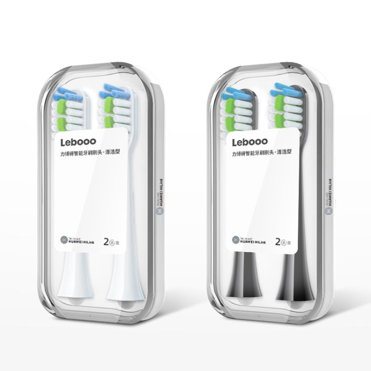 HUAWEI Lebooo LBS-T053A 2 ชิ้น หัวแปรงสีฟันอัจฉริยะ (สำหรับ HCB0001), LBS-T053A Toothbrush Head (Black), LBS-T053A Toothbrush Head (White)