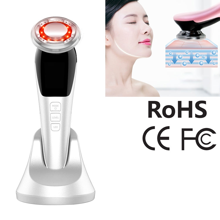 BLK-D818 เครื่องมือเสริมความงามบนใบหน้าเครื่องมือฟื้นฟูผิวสีร้อนและเย็น EMS Micro Current Beauty Introduction Instrument, BLK-D818 (Pink), BLK-D818 (White)