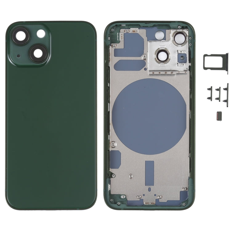 ฝาครอบด้านหลังพร้อมถาดซิมการ์ดและปุ่มด้านข้างและเลนส์กล้องสำหรับ iPhone 13 Mini, For iPhone 13 Mini