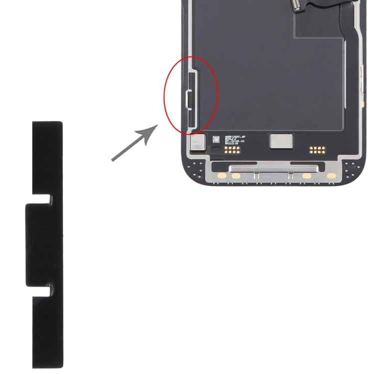 100/ชุดวงเล็บ LCD สติกเกอร์กาวด้านข้างสำหรับ iPhone 14 Pro Max / 14 Pro