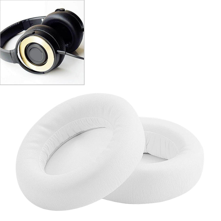 2 ชิ้นสำหรับ ATH WS550 หนังเทียม + ฟองน้ำหูฟังฝาครอบป้องกันปิดหูกันหนาว, Black, White
