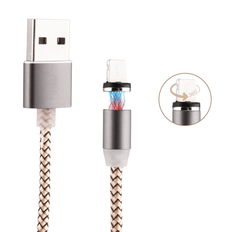 การหมุน 360 องศา 8 พินเข้ากับ USB 2.0 สายชาร์จแม่เหล็กแบบสานพร้อมไฟ LED ความยาวสายเคเบิล: 1 ม.