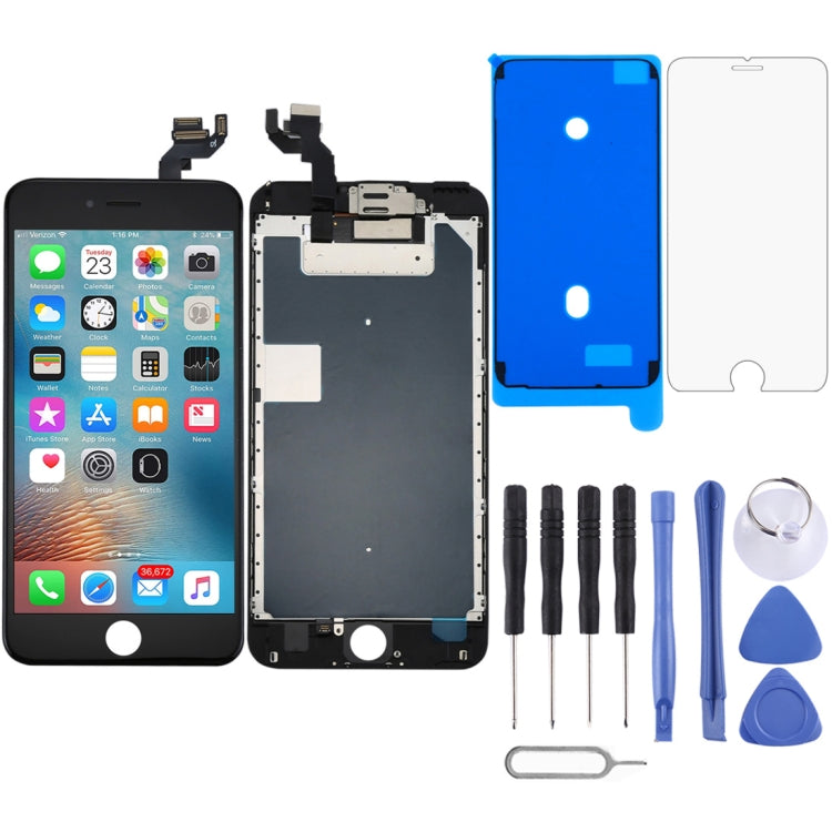 หน้าจอ LCD และชุดประกอบ Digitizer พร้อมกล้องด้านหน้าสำหรับ iPhone 6s Plus, 4 in 1 for i6S Plus White, 4 in 1 for i6S Plus Black