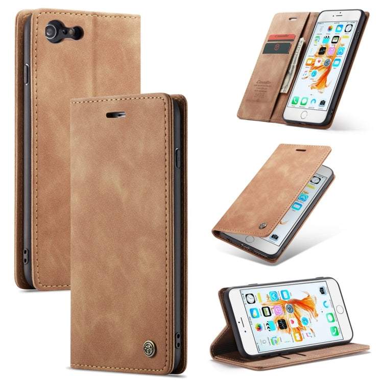 CaseMe-013 ซองหนังพลิกแนวนอน Retro Frosted แบบมัลติฟังก์ชั่นสำหรับ iPhone 6 Plus / 6s Plus พร้อมช่องเสียบการ์ดและที่วางและกระเป๋าสตางค์, For iPhone 6 Plus / 6s Plus
