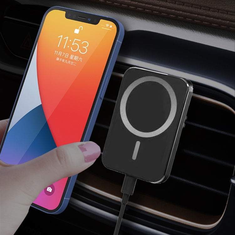 X16 Magsafe Car Air Outlet Vent Mount Clamp Holder 15W ชาร์จเร็ว Qi Magnetic Wireless Charger, X16