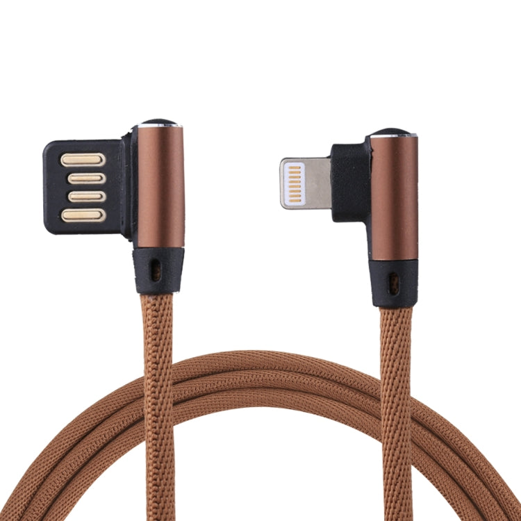 1 ม. 2.4A เอาต์พุต USB ถึง 8 Pin Double Elbow Design ไนลอนสานสไตล์ Data Sync สายชาร์จ, 8 Pin Dark Blue, 8 Pin Blue, 8 Pin Red, 8 Pin Black, 8 Pin Coffee