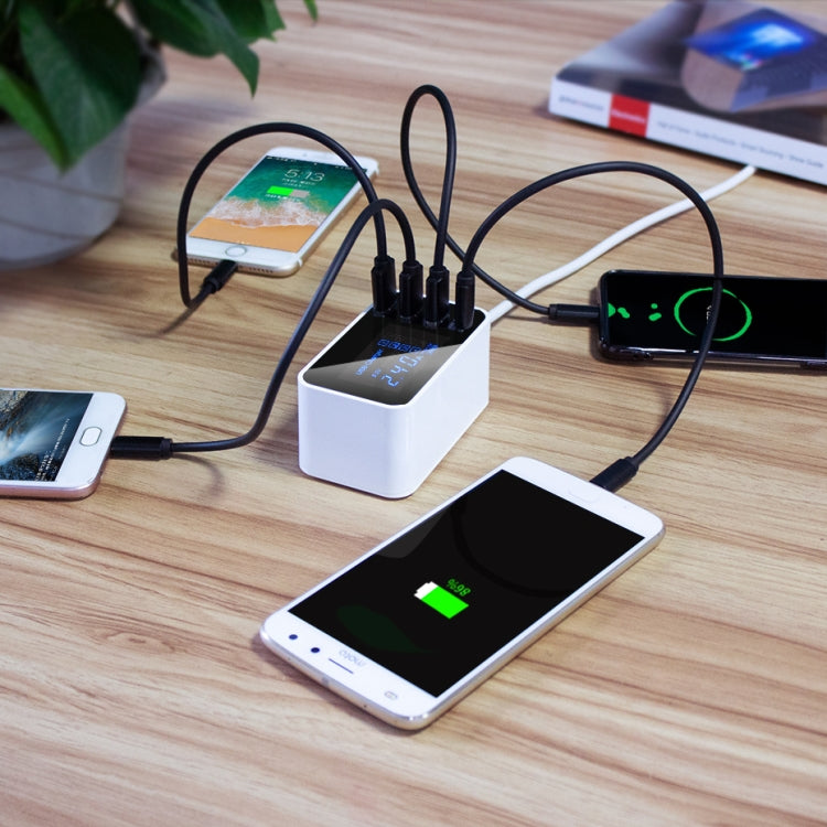 CDA30 20W 3 พอร์ต USB พอร์ต USB-C / Type-C เครื่องชาร์จมัลติฟังก์ชั่นพร้อมจอแสดงผล LED, ปลั๊ก US, US Plug