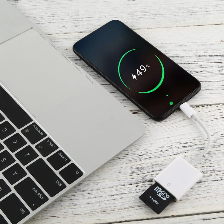 NK105 8 Pin to SD Card Camera Reader Adapter เข้ากันได้กับระบบ IOS 9.1 ขึ้นไป, NK105