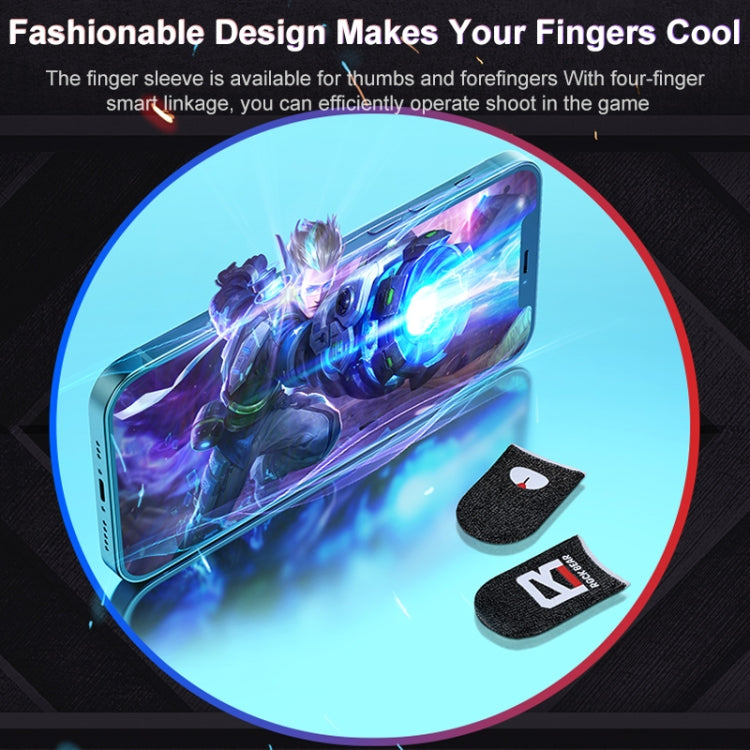 ROCK i27 Super Conductive Silver Fiber Anti-sweat Sensitive Touch Gaming Finger Cover สำหรับนิ้วหัวแม่มือ / นิ้วชี้