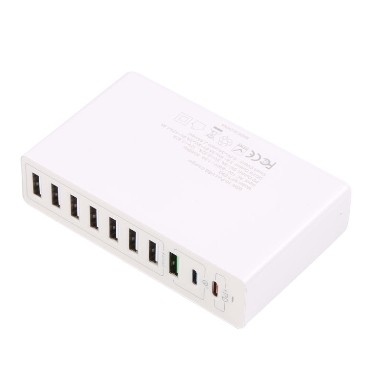 MFT-03Q 10 in 1 65W QC3.0 USB Smart Fast Charger, ปลั๊ก EU, EU Plug