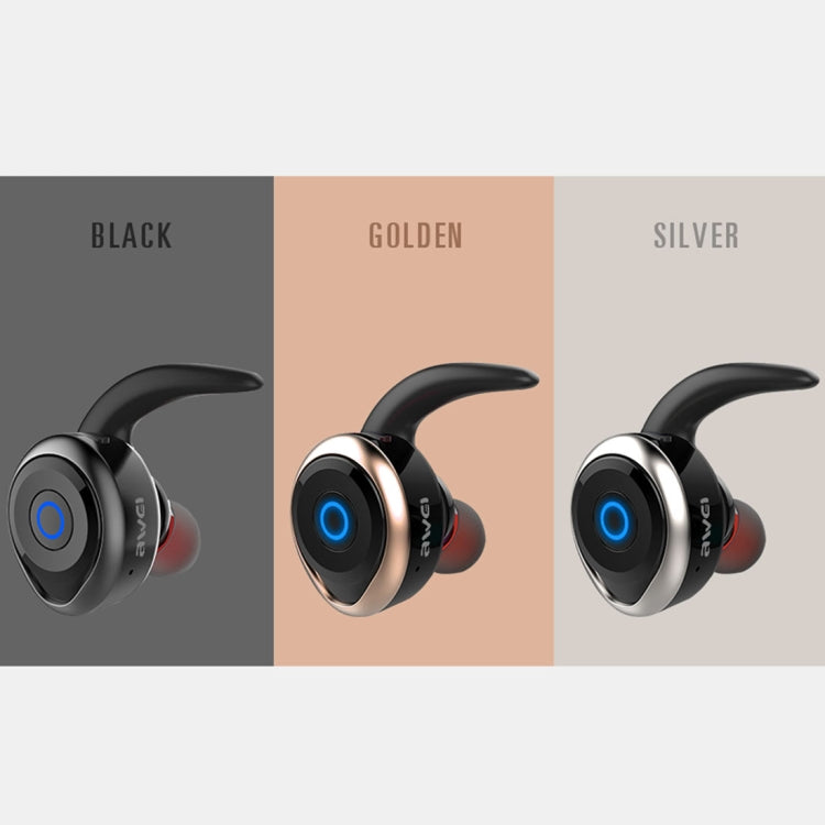 AWEI T1 ชุดหูฟังกีฬา IPX4 กันน้ำไร้สายบลูทูธ V4.2 หูฟังสเตอริโอ, รองรับ TWS, T1