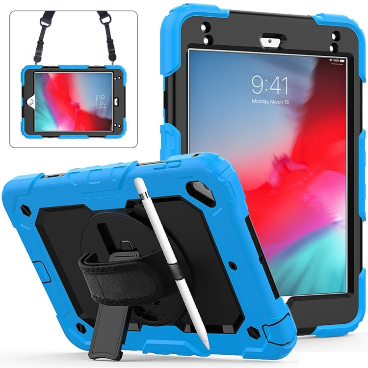 เคสซิลิกาเจลสีสันสดใสกันกระแทก PC สำหรับ iPad Mini 2019 / Mini 4 พร้อมตัวยึดและสายสะพายไหล่และสายคล้องมือและช่องเสียบปากกา, For iPad Mini 2019 / Mini 4