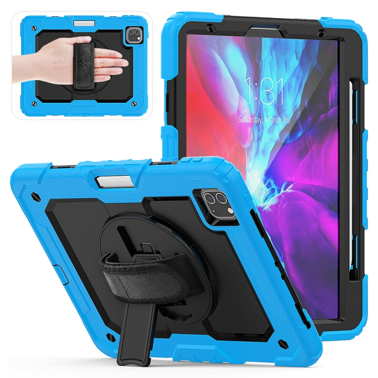 สำหรับ iPad Pro 11 นิ้ว (2018) / Pro 11 นิ้ว (2020) ซิลิกาเจลสีสันสดใสกันกระแทก + เคสแท็บเล็ตป้องกันพีซีพร้อมตัวยึดและสายสะพายไหล่และสายคล้องมือและช่องเสียบปากกา, For iPad Pro 11 inch (2018)