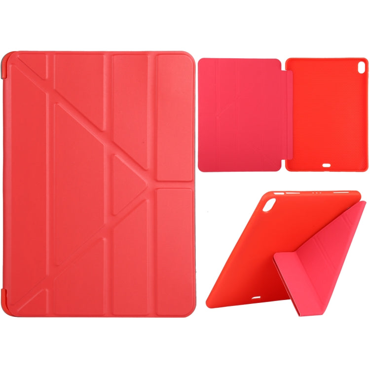 ซองหนังแบบเต็มตัวเนื้อ Millet PU+ ซิลิโคนพร้อมที่วางแบบพับได้หลายชั้นสำหรับ iPad Air (2020) 10.9 นิ้ว, For iPad Air (2020) 10.9 inch