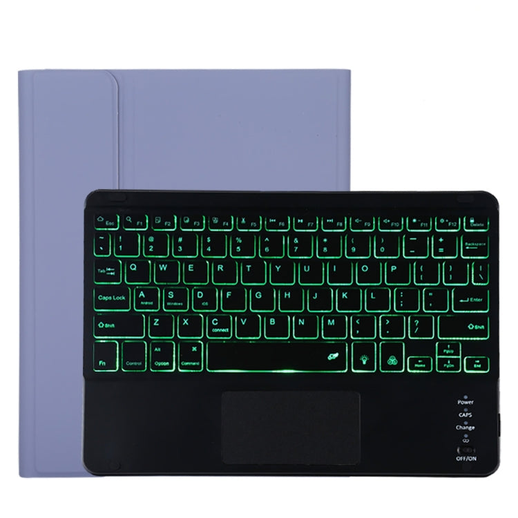 TG11BCS เคสแท็บเล็ตหนังไมโครไฟเบอร์คีย์บอร์ด Bluetooth สีดำที่ถอดออกได้สำหรับ iPad Pro 11 นิ้ว (2020) พร้อมไฟแบ็คไลท์และทัชแพดและช่องเสียบปากกาและที่วาง, Black Keyboard