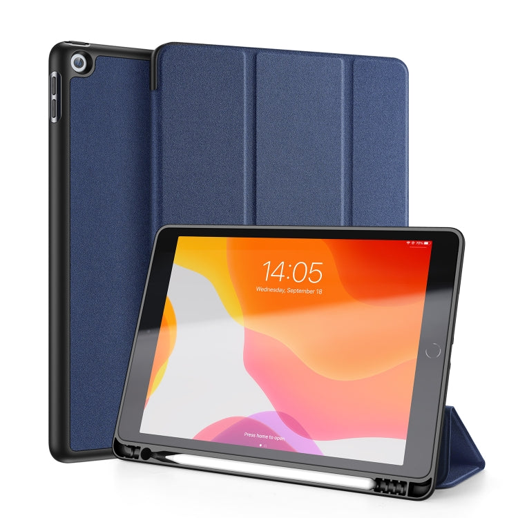 สำหรับ iPad 10.2 DUX DUCIS Domo Series ซองหนัง PU แบบแม่เหล็กพลิกแนวนอนพร้อมตัวยึดสามพับและช่องเสียบปากกาและฟังก์ชันพัก / ปลุก, For iPad 10.2