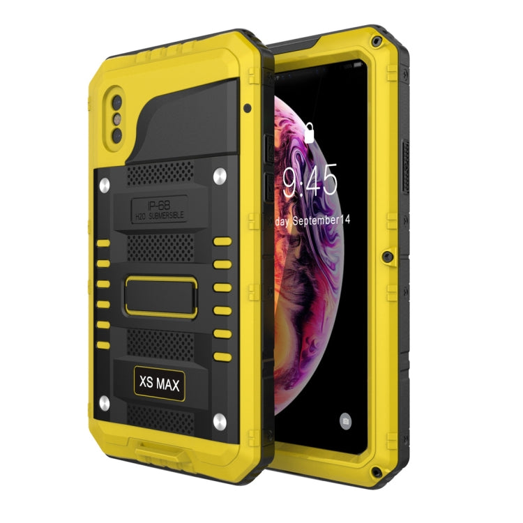 สำหรับ iPhone XS Max กันน้ำกันฝุ่นกันกระแทกโลหะผสมสังกะสี + เคสซิลิโคน, iPhone XS Max
