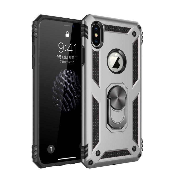 สำหรับ iPhone XS Max Armor เคสกันกระแทก TPU + PC พร้อมที่วางหมุนได้ 360 องศา, For iPhone XS Max