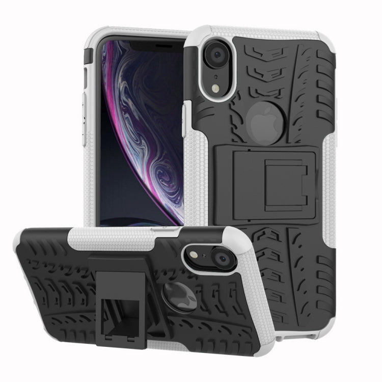 สำหรับ iPhone XR เนื้อยาง TPU + PC เคสกันกระแทกพร้อมตัวยึด, For iPhone XR, For XR