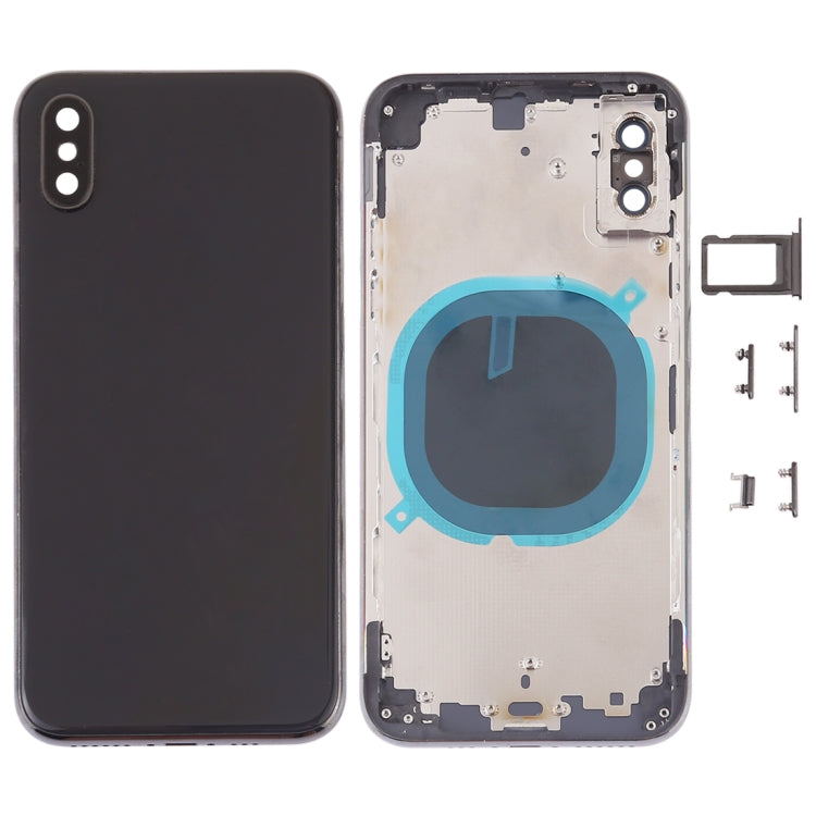 ฝาหลังพร้อมเลนส์กล้องและถาดซิมการ์ดและปุ่มด้านข้างสำหรับ iPhone XS, For iPhone XS (Camera Lens+Side Keys), For iPhone XS with Side keys, For iPhone XS with Card Tray