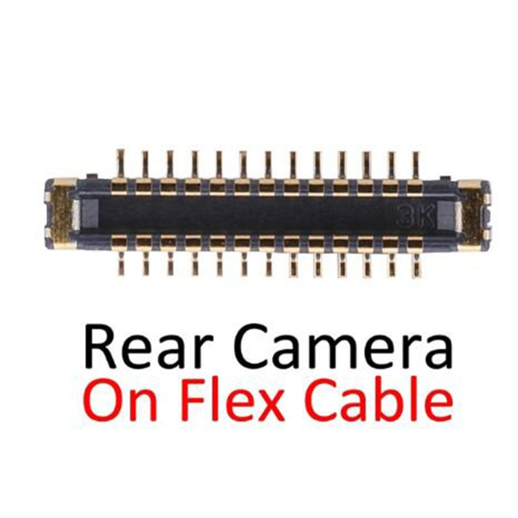 ขั้วต่อ FPC ของกล้องด้านหลังด้านหลังบนสายเคเบิลแบบยืดหยุ่นสำหรับ iPhone XS, For iPhone XS
