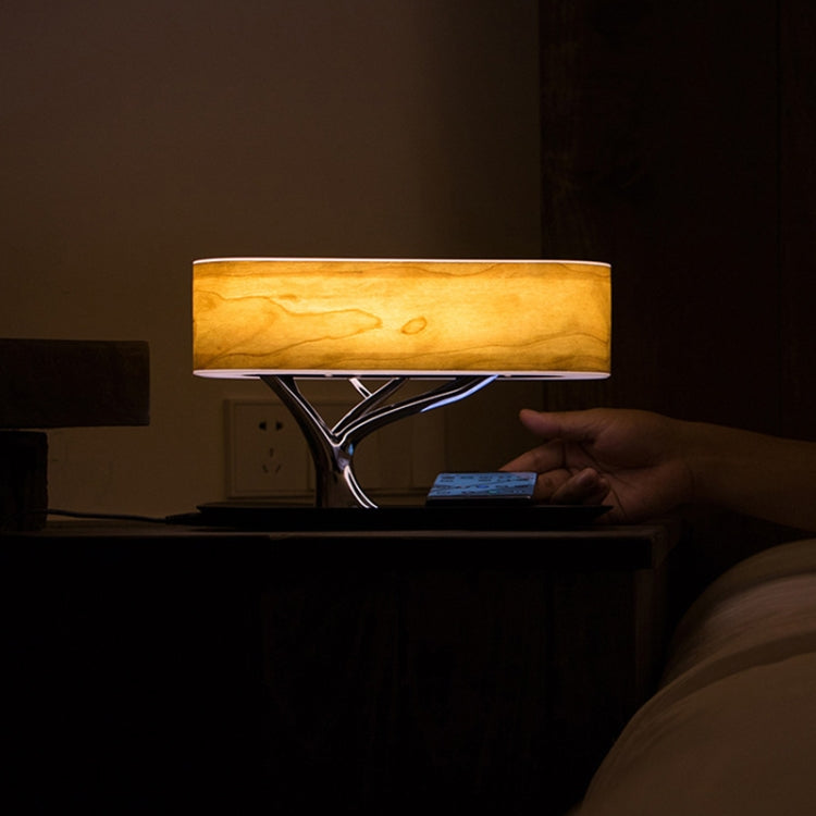 Tree Light ลำโพงบลูทูธโคมไฟตั้งโต๊ะโทรศัพท์เครื่องชาร์จไร้สาย, ปลั๊ก US, US Plug
