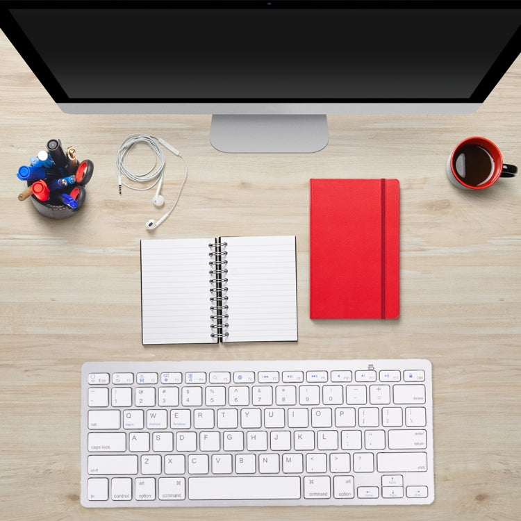 BK-3001 คีย์บอร์ดไร้สาย Bluetooth 78 คีย์บางเฉียบสำหรับ Windows / iPad / iPhone