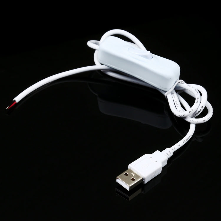สายไฟขั้วต่อไฟฟ้า USB สำหรับแถบไฟ LED พร้อมสวิตช์ ความยาวสายเคเบิล 1 ม