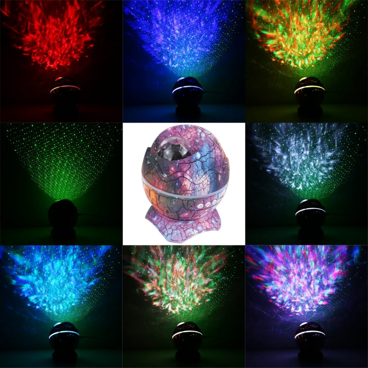 6W Cracked Egg-Shaped รีโมทคอนโทรล LED Starry Sky Projection Lamp