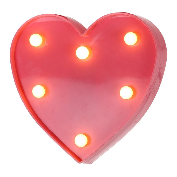 2 x AA แบตเตอรี่ขับเคลื่อนปาร์ตี้เทศกาลตารางงานแต่งงานโคมไฟกลางคืน, Heart(Pink)