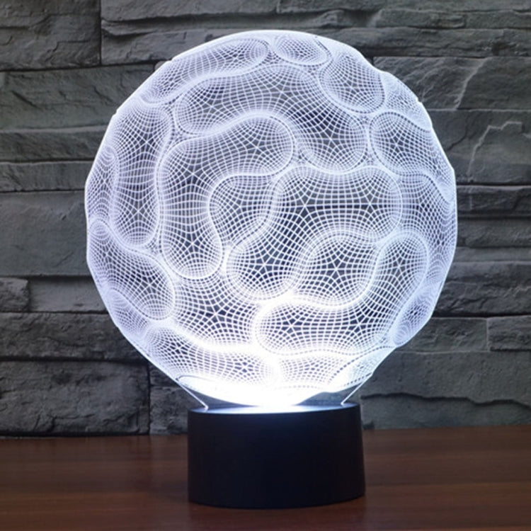 7 สีเปลี่ยนสี Creative Visual สเตอริโอโคมไฟโคมไฟตั้งโต๊ะ Night Light, Brain Style