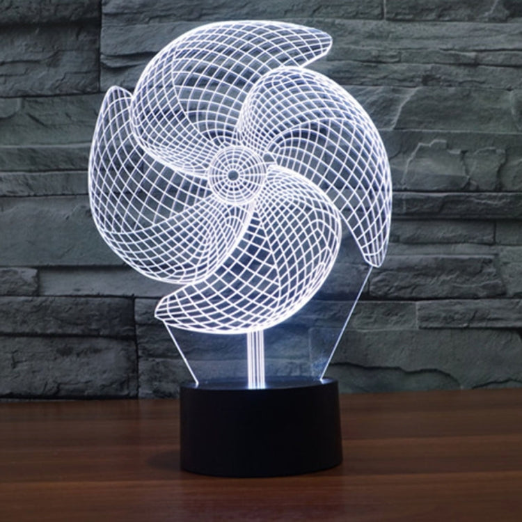 7 สีเปลี่ยนสี Creative Visual สเตอริโอโคมไฟโคมไฟตั้งโต๊ะ Night Light, Big Pinwheel Style