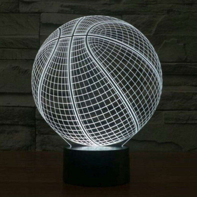 7 สีเปลี่ยนสี Creative Visual สเตอริโอโคมไฟโคมไฟตั้งโต๊ะ Night Light, Basketball Style