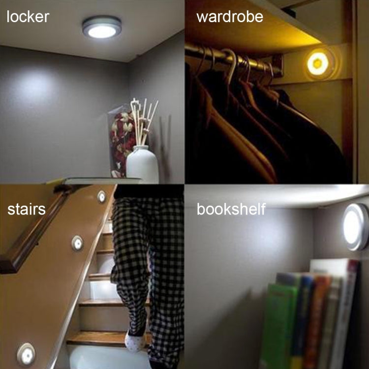 โคมไฟ LED ขนาดเล็ก 6 ดวงสำหรับตู้เสื้อผ้า / ตู้ / บันได / ห้องนอน, ระยะเซ็นเซอร์: 5 ม., DC 5V