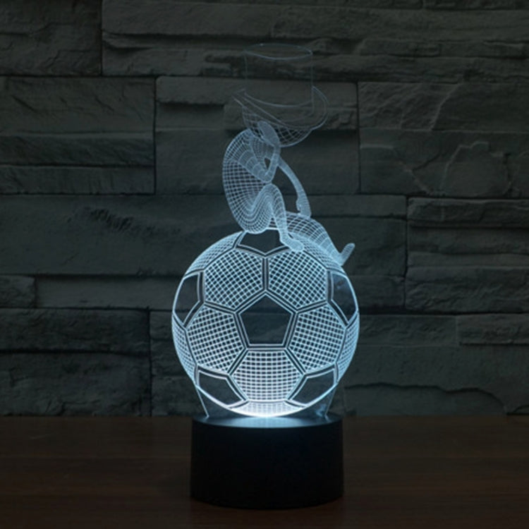 การเปลี่ยนสี 7 สี Creative Visual Stereo Lamp Night Light, Thinking Football Style