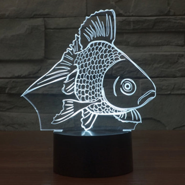 7 สีเปลี่ยนสี Creative Visual สเตอริโอโคมไฟโคมไฟตั้งโต๊ะ Night Light, Goldfish Style