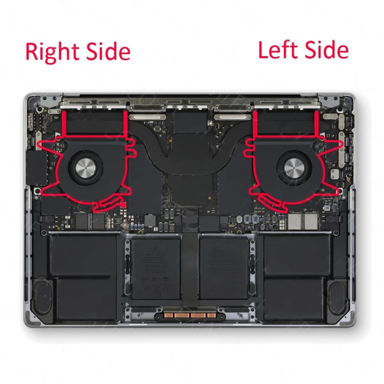 1คู่CPU Cooling CoolerพัดลมสำหรับMacbook Pro 14 14.2นิ้วA2442 EMC3650 2021, A2442