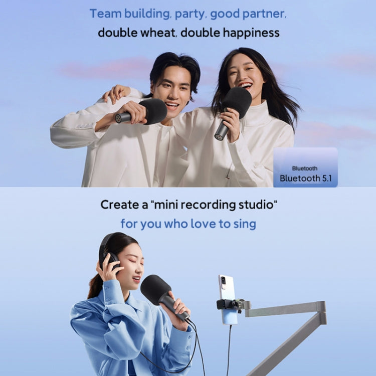 Original Xiaomi Mijia Bluetooth 5.1 สเตอริโอลดเสียงรบกวนไมโครโฟนคาราโอเกะ