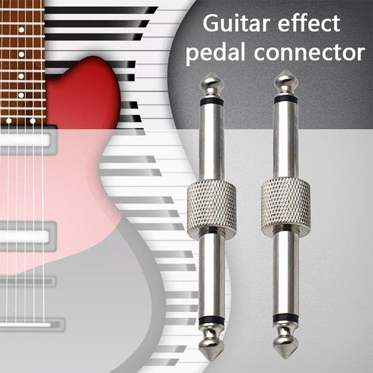 6.35 มม. 1/4 นิ้วชายไปชายกีตาร์ Connector ไฟฟ้า Pedal Board Adapter