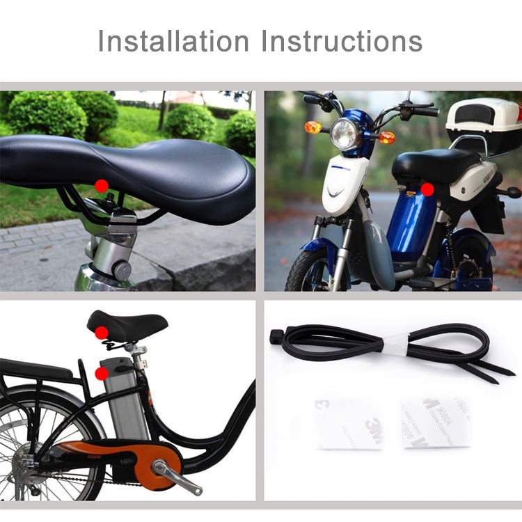 KS-SF22R IP55 กันน้ำไร้สาย 113dB การสั่นสะเทือนเซ็นเซอร์กันขโมยปลุกพร้อมรีโมทคอนโทรลสำหรับรถยนต์/จักรยาน/รถจักรยานไฟฟ้า, KS-SF22R