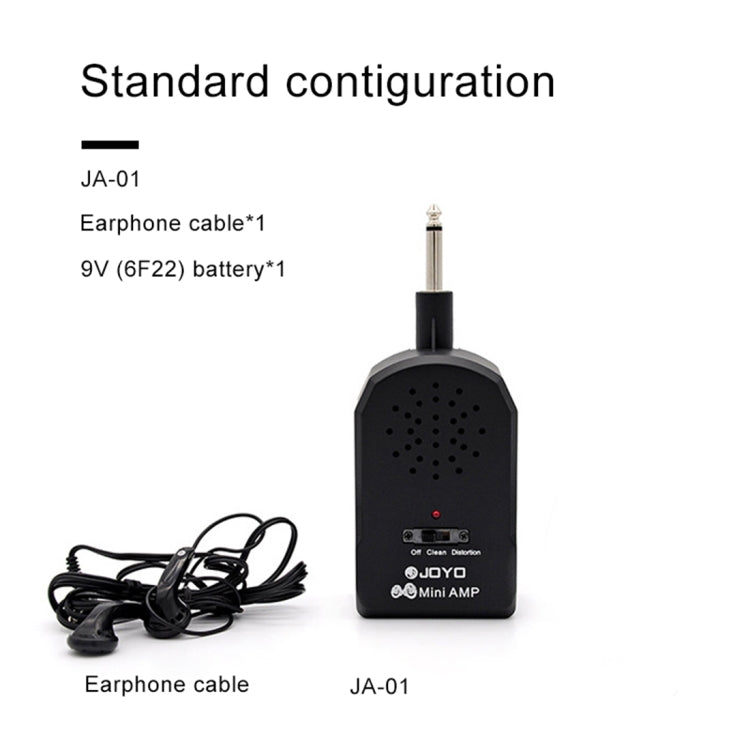 JOYO JA-01 2W เครื่องขยายเสียงกีต้าร์ขนาดใหญ่กีตาร์เบสไฟฟ้าพกพาขนาดเล็กลำโพงที่มีการบิดเบือน Timbre รองรับ MP3 / หูฟัง, JA-01