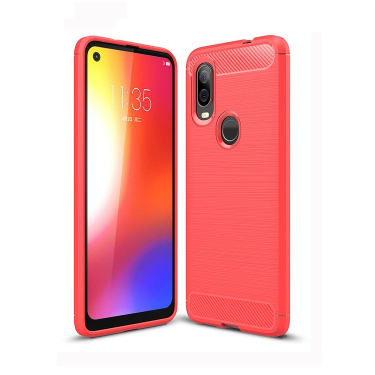 เคส TPU คาร์บอนไฟเบอร์เนื้อแปรงสำหรับ Motorola P40, For Motorola P40