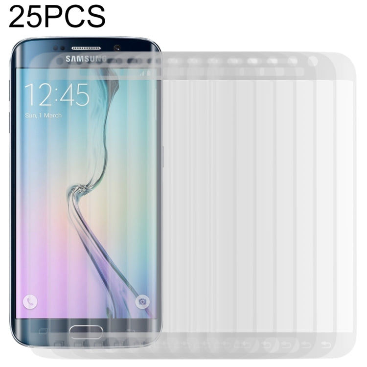 25 ชิ้นสำหรับ Galaxy S6 ขอบ 0.2 มิลลิเมตร 9H ความแข็งพื้นผิว 3D พื้นผิวโค้งเต็มหน้าจอปกฟิล์มกระจกนิรภัยป้องกันการระเบิด