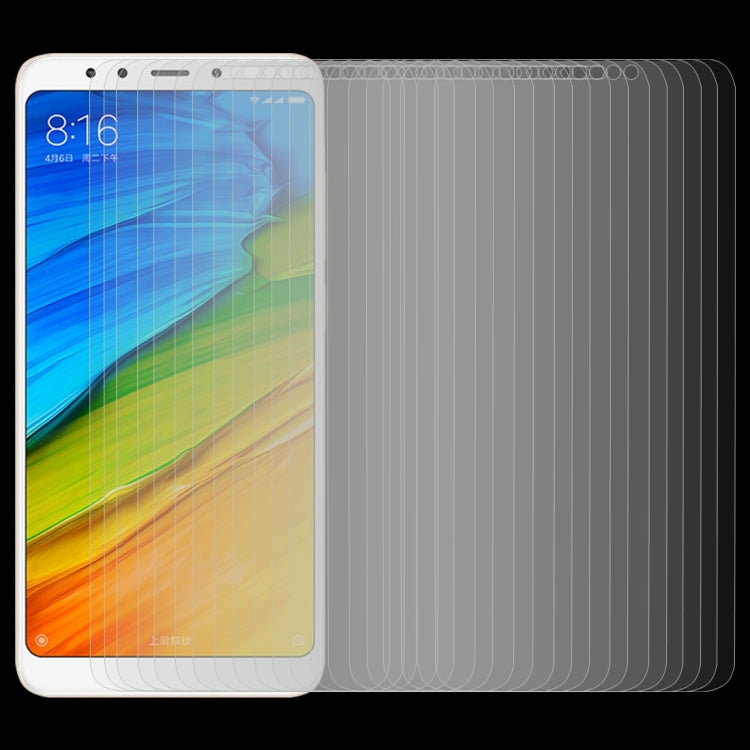50 ชิ้นสำหรับ Xiaomi Redmi 5 0.26mm 9H ความแข็งพื้นผิว 2.5D ฟิล์มกระจกนิรภัยป้องกันการระเบิดไม่มีแพ็คเกจขายปลีก, For Redmi 5
