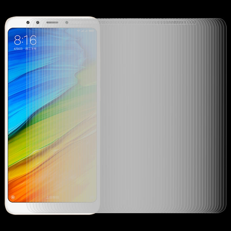 100 ชิ้นสำหรับ Xiaomi Redmi 5 0.26 มิลลิเมตร 9H ความแข็งพื้นผิว 2.5D ฟิล์มกระจกนิรภัยป้องกันการระเบิด, For Redmi 5