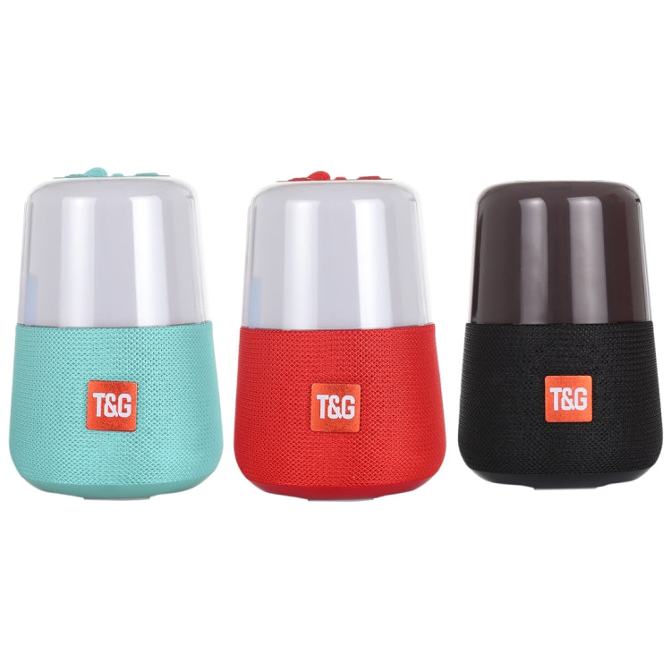 T&G TG168 ลำโพงสเตอริโอไร้สาย Bluetooth V5.0 แบบพกพาพร้อมที่จับ, ไมโครโฟนในตัว, รองรับไฟ LED กระพริบและการ์ด TF และดิสก์ U และ AUX IN และ FM, TG168
