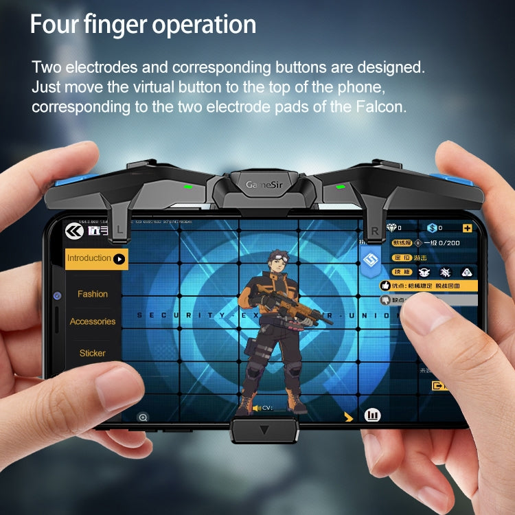 GameSir F4 พับ Eagle Wing รูปทางกายภาพเชื่อมต่อโดยตรงเกมตัวเก็บประจุเข้ากันได้กับอุปกรณ์ระบบ IOS และ Android, F4
