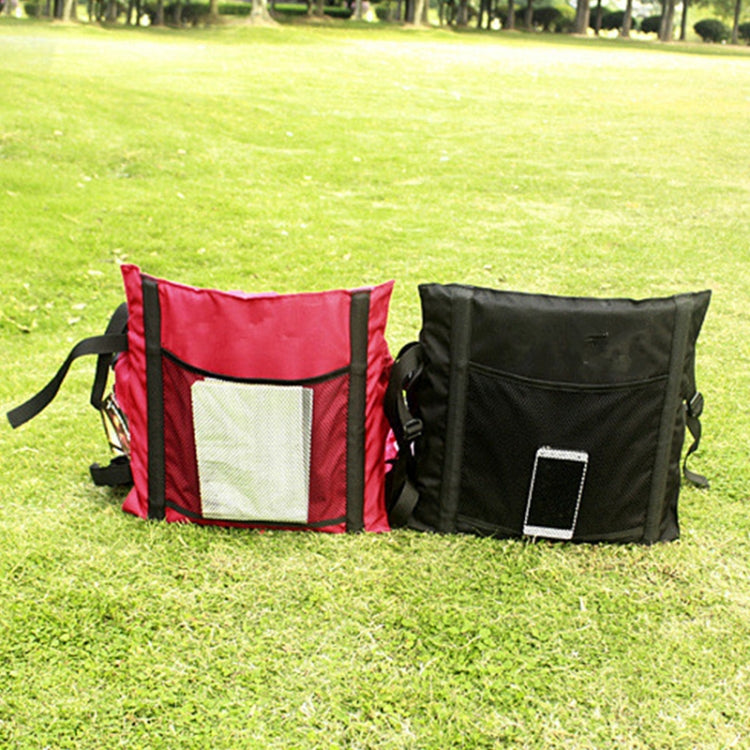 เบาะนั่งพับกลางแจ้งพร้อมพนักพิง ขนาด: 78*40*2ซม, CLS Folding Stool(Red), Folding Seat(Black)